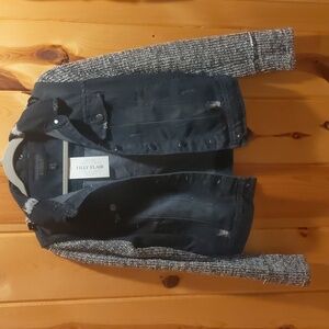 Distressed Black Jean Jacket by Blu Pepper